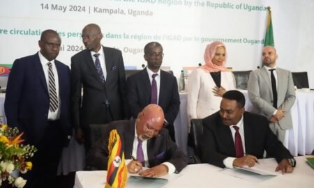 Uganda signing the IGAD protocol