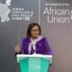 Amb. Josefa Sacko, the African Union Commissioner for Agriculture, Rural Development, Blue Economy and Sustainable Environment, addresses delegates during the Africa Fertilizer and Soil Health Summit in Nairobi