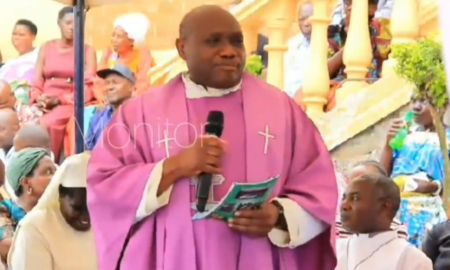 Father Henry Kasule, the priest for Kyanukuzi parish in Lwengo District, Uganda